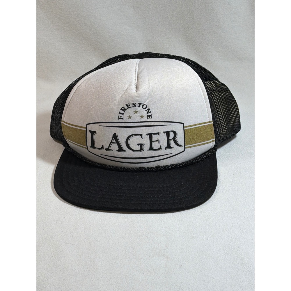 Firestone Walker Brewing Company Lager Trucker Hat Black White Snapback 777-CAB